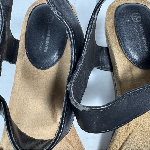 Giani Bernini Bryana Wedge Sandal Black open Toe Womens Size 6 - Picture 7 of 11